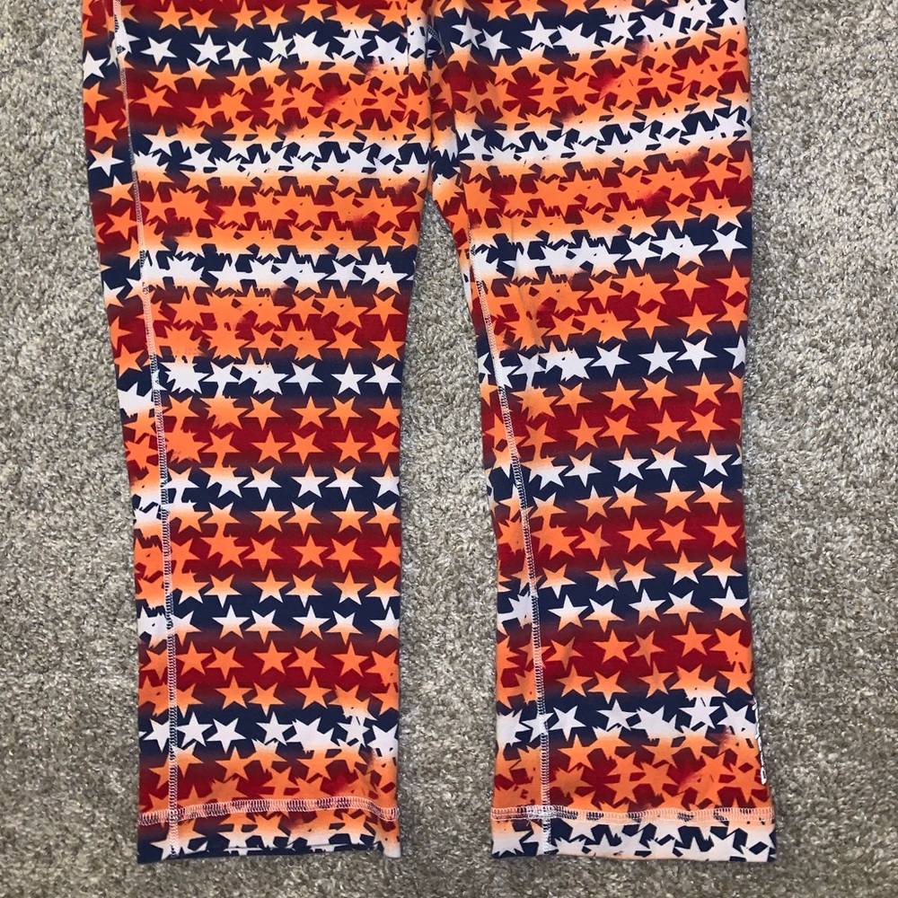 Reebok Orange & White Star leggings size M - Picture 5 of 11